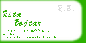 rita bojtar business card